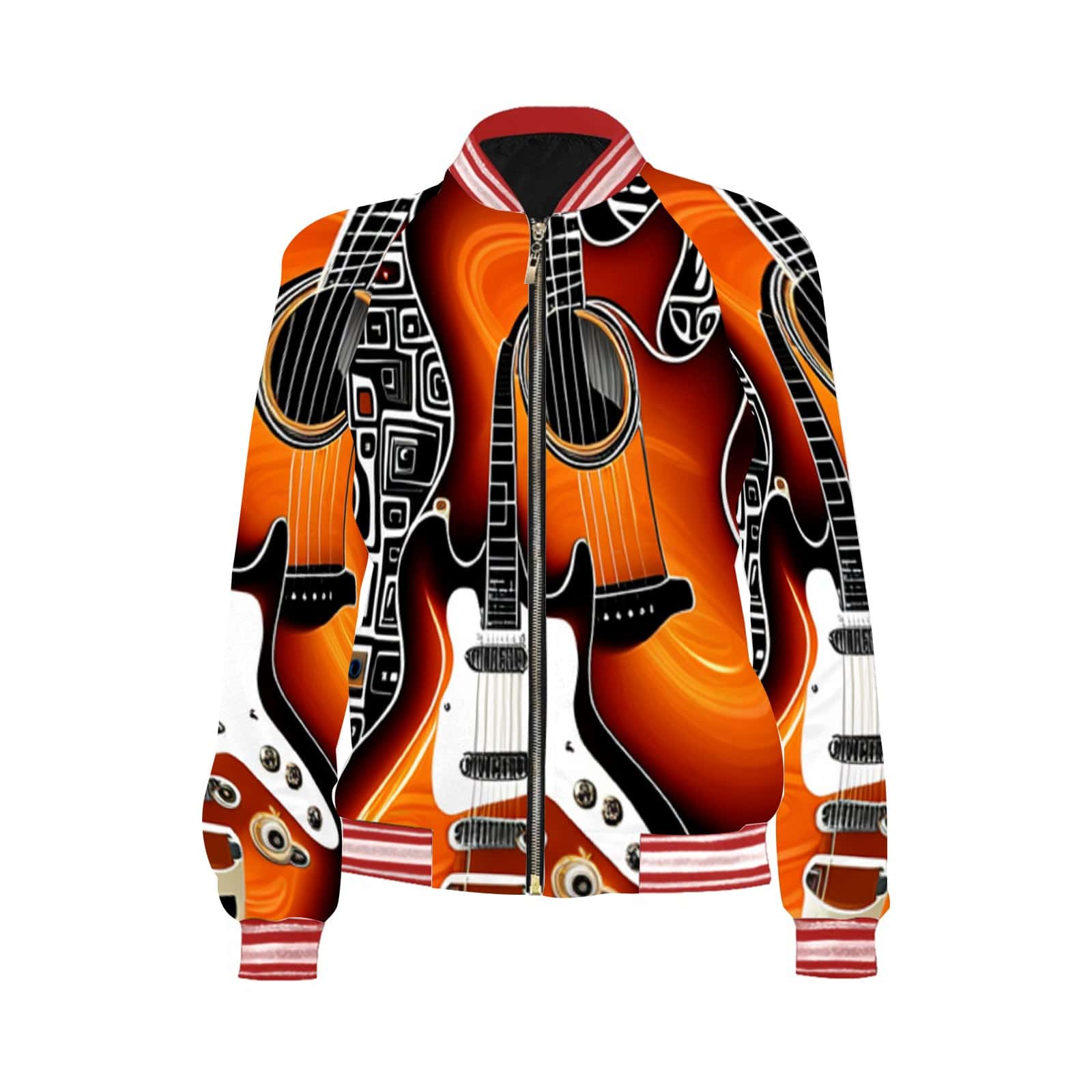 R&RH Women's Black and Orange Horizontal Stripes Jacket - Rich and Rich Homeopportunities 