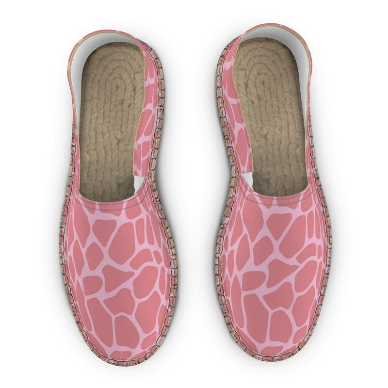Unisex Pink Abstract Espadrilles