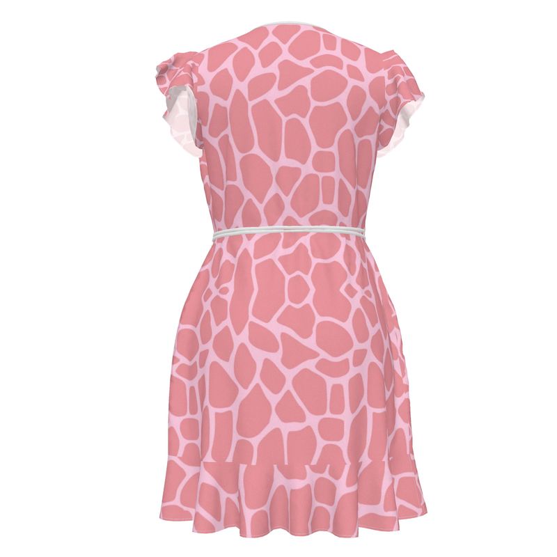 Rich and Rich Pink Abstract Women's Tea Dress