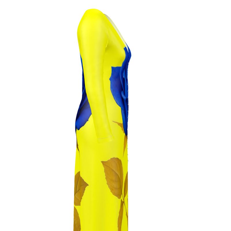 R&RH Yellow Blue Rose Women’s Cardigan