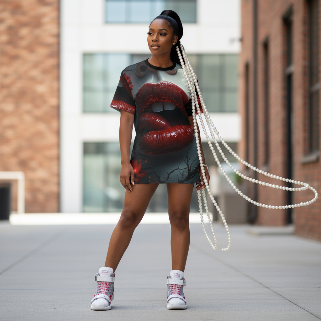 Vampire Kiss Tee, Unisex Graphic T-Shirt, Halloween Apparel, Edgy Streetwear, Festival Outfit, Unique Gift Idea