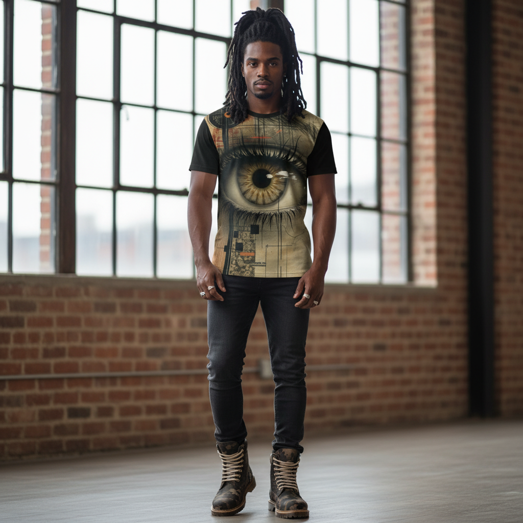 Eye-Catching Unisex Tee, Artistic Graphic Shirt, AOP T-Shirt, Unique Fashion Top, Gift for Art Lovers