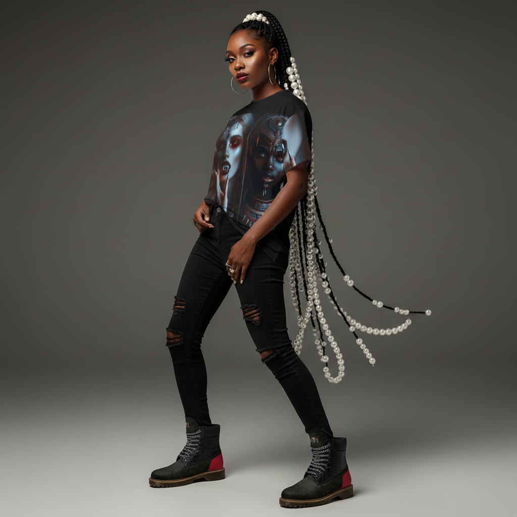 Gothic Aesthetic Unisex Tee, Spooky Fashion, Halloween Shirt, Alternative Style, Artful Apparel, Unique Gift Idea