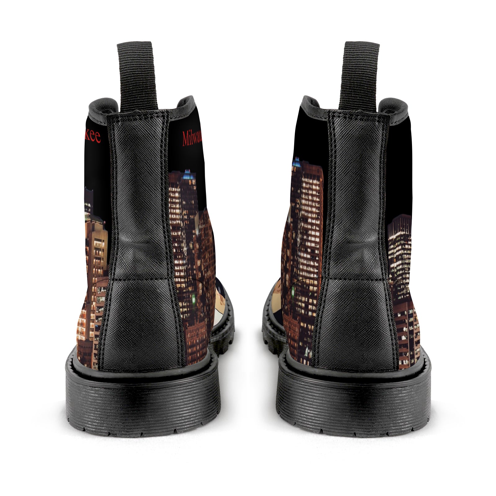 Red and Black Men's Lace Up Hightop Canvas Shoe