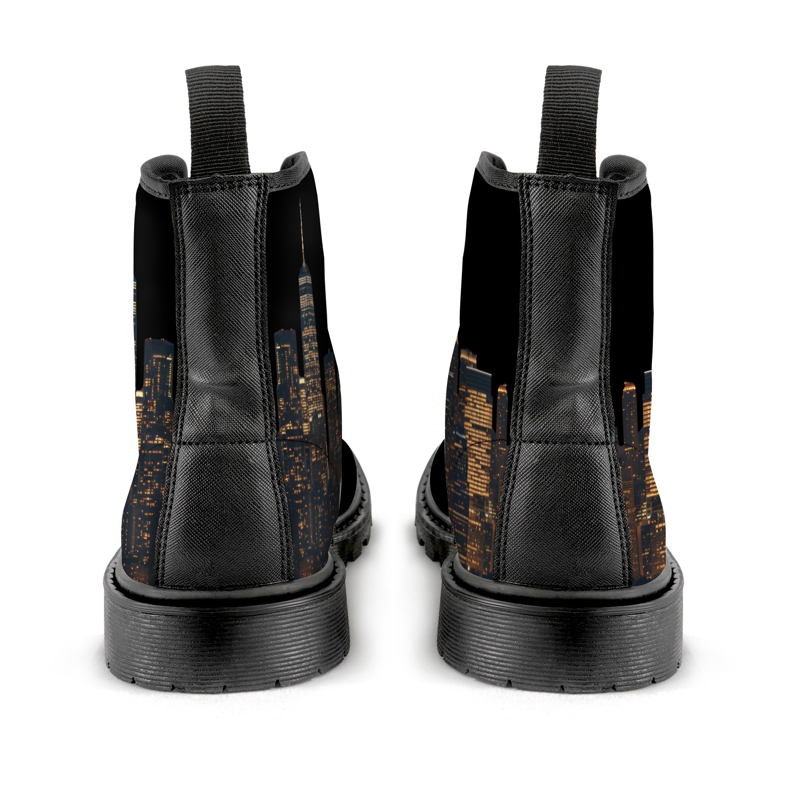 Rich and Rich Men's black canvas lace up boots with caricature design