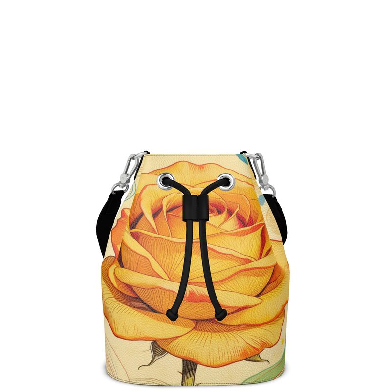 Rich and Rich Pale Yellow Women's Bucket Bag with adjustable strap and spacious interior