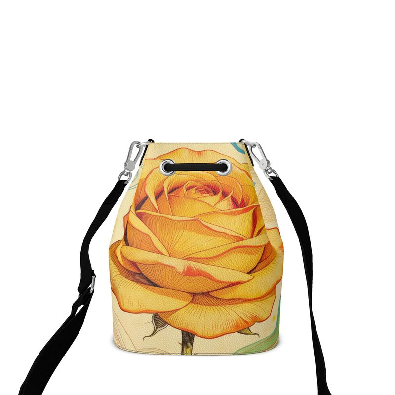 Rich and Rich Pale Yellow Women's Bucket Bag with adjustable strap and spacious interior