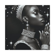 Load image into Gallery viewer, Elegant Black Woman Canvas Art - Stretched Wall Decor for Home
