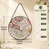 Rich and Rich WanderGlow Cherry Blossom Stained Glass Suncatcher 11.8inch