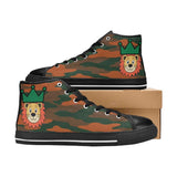 Critter Kicks Boys Orange Camouflage King Of The Jungle High Top Sneakers