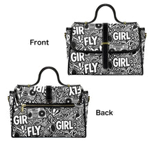 Load image into Gallery viewer, Rich and Rich Women's Fly Girl Leather Black Satchel Bag - Rich and Rich Homeopportunities
