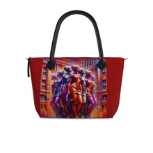 Load image into Gallery viewer, R&amp;RH Colorful Peace Zip Top Handbag
