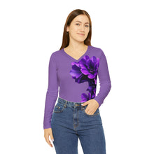 Load image into Gallery viewer, Floral V-Neck Long Sleeve Shirt for Women - Elegant &amp; Comfortable
