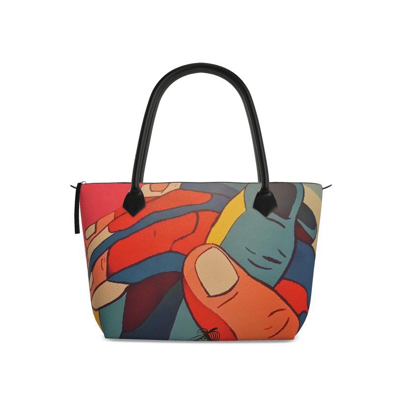 R&RH Women's Multicolored Zip Top Handbag