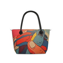 Load image into Gallery viewer, R&amp;RH Women&#39;s Multicolored Zip Top Handbag
