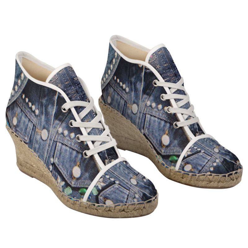 R&RH Jean Like Ladies Wedge Espadrilles - Rich and Rich Homeopportunities 