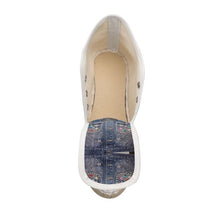 Load image into Gallery viewer, R&amp;RH Jean Like Ladies Wedge Espadrilles - Rich and Rich Homeopportunities 
