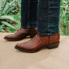 Load image into Gallery viewer, Soto Boots Men&#39;s Gator Tail Print Cowboy Boots Cognac (H7006)
