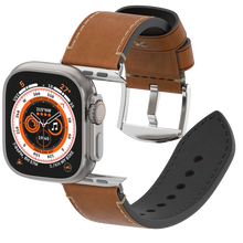 Load image into Gallery viewer, Premium Vintage Leather Band for Apple Watch ,  Handcrafted Distressed Finish
