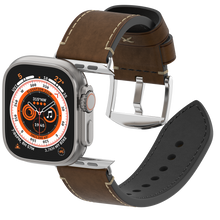 Load image into Gallery viewer, Premium Vintage Leather Band for Apple Watch ,  Handcrafted Distressed Finish
