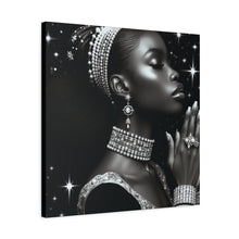 Load image into Gallery viewer, Elegant Black Woman Canvas Art - Stretched Wall Decor for Home
