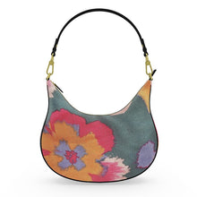 Load image into Gallery viewer, R&amp;RH Flowery Abstract Curve Hobo Bag
