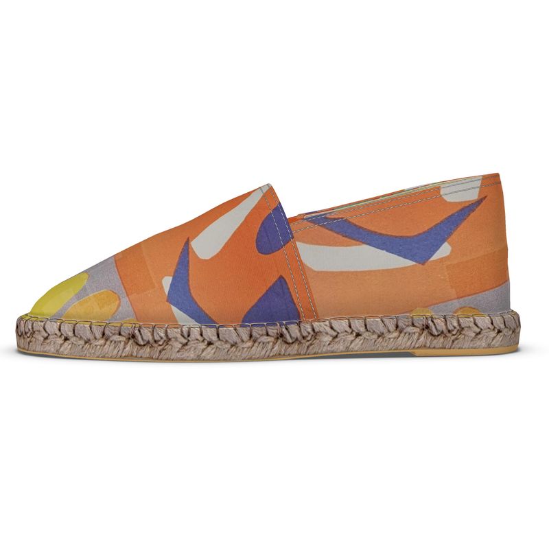 Rich and Rich Orange Abstract Unisex Espadrilles