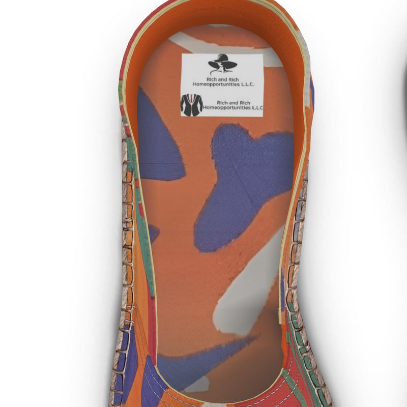 Rich and Rich Orange Abstract Unisex Espadrilles
