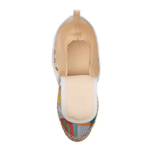 Load image into Gallery viewer, R&amp;RH Orange Abstract Designer Hi Top Espadrilles
