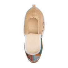 Load image into Gallery viewer, R&amp;RH Orange Abstract Designer Hi Top Espadrilles
