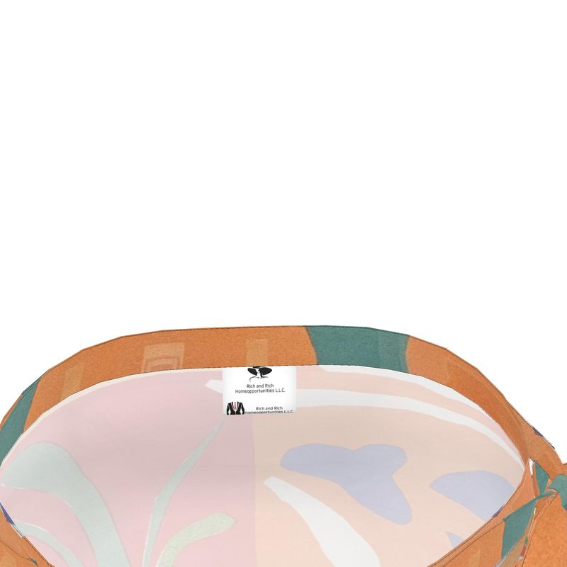 R&RH Orange Abstract Designer Flounce Skirt with vibrant orange and abstract pattern