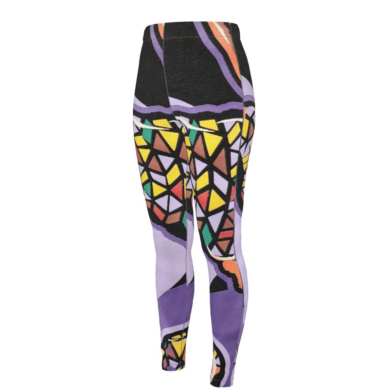 High waisted full length sculpting leggings in black by Contrado