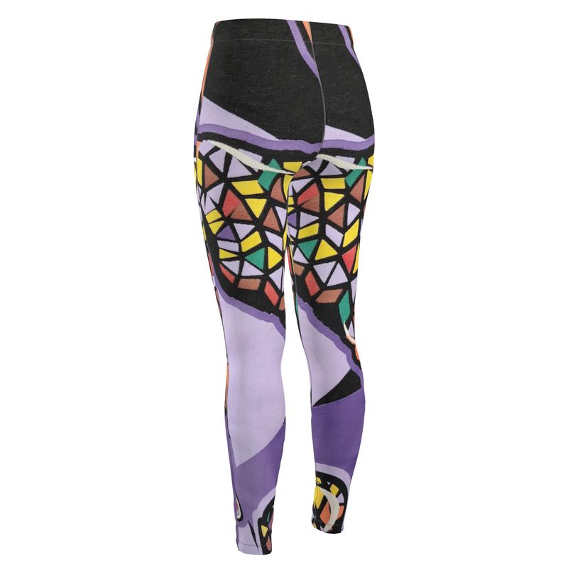 High waisted full length sculpting leggings in black by Contrado