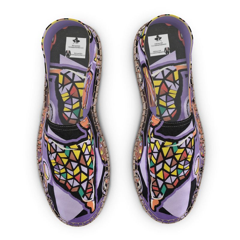 Rich and Rich Purple Abstract Unisex Espadrilles