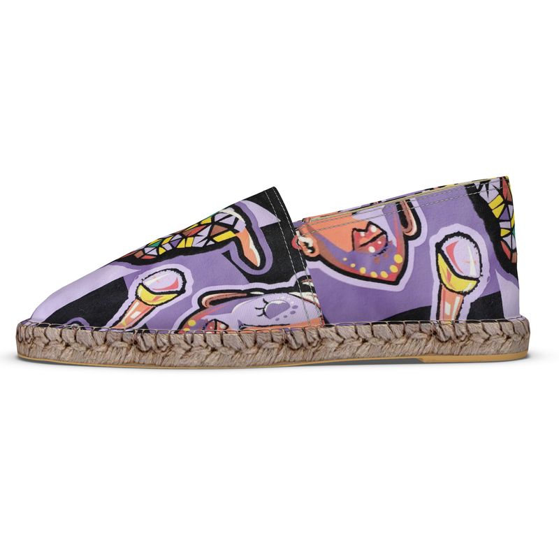 Rich and Rich Purple Abstract Unisex Espadrilles