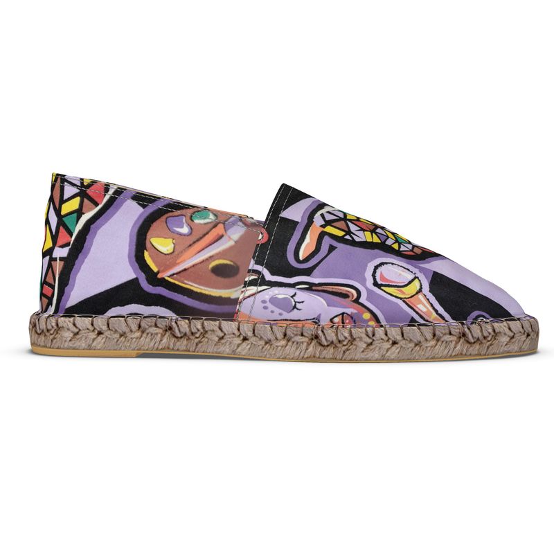 Rich and Rich Purple Abstract Unisex Espadrilles
