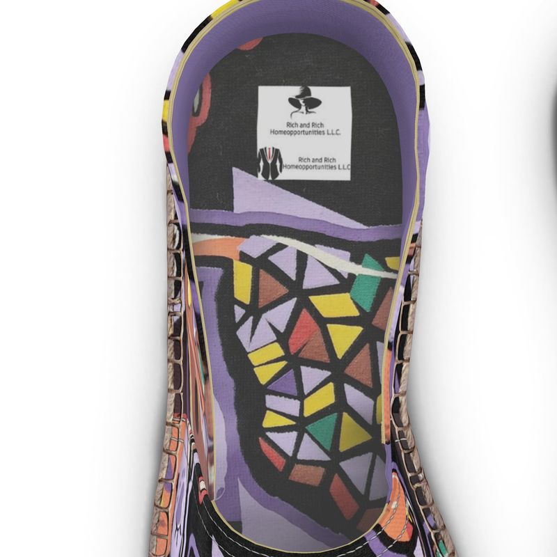 Rich and Rich Purple Abstract Unisex Espadrilles