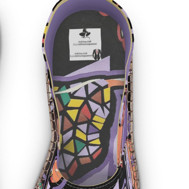Rich and Rich Purple Abstract Unisex Espadrilles