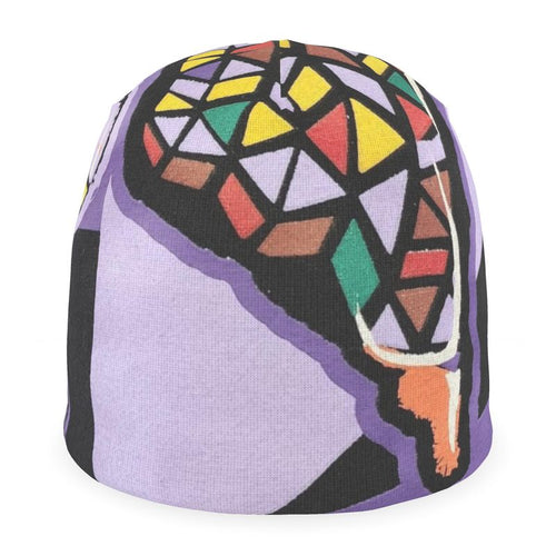 Rich and Rich Classic Designer Purple Abstract Beanie Hat in premium knit