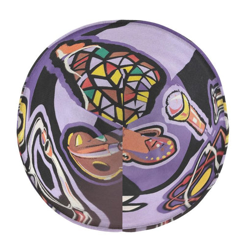 Rich and Rich Classic Designer Purple Abstract Beanie Hat in premium knit