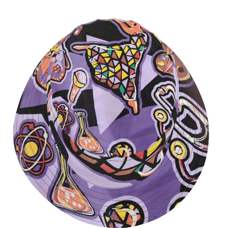 Rich and Rich Purple Love Abstract Artwork reversible women's bucket hat