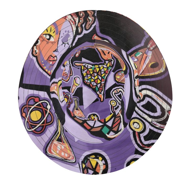 Rich and Rich Purple Love Abstract Artwork reversible women's bucket hat