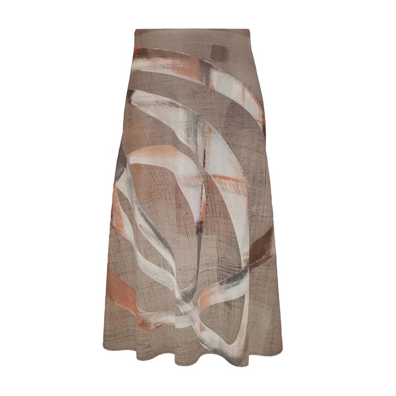 Rich and Rich  Beige Abstract Skirt