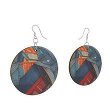 Load image into Gallery viewer, Wooden Earrings: Organic Shape
