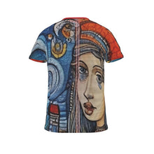 Load image into Gallery viewer, R&amp;RH Women&#39;s Whimsical Blue Designer Remix T Shirt
