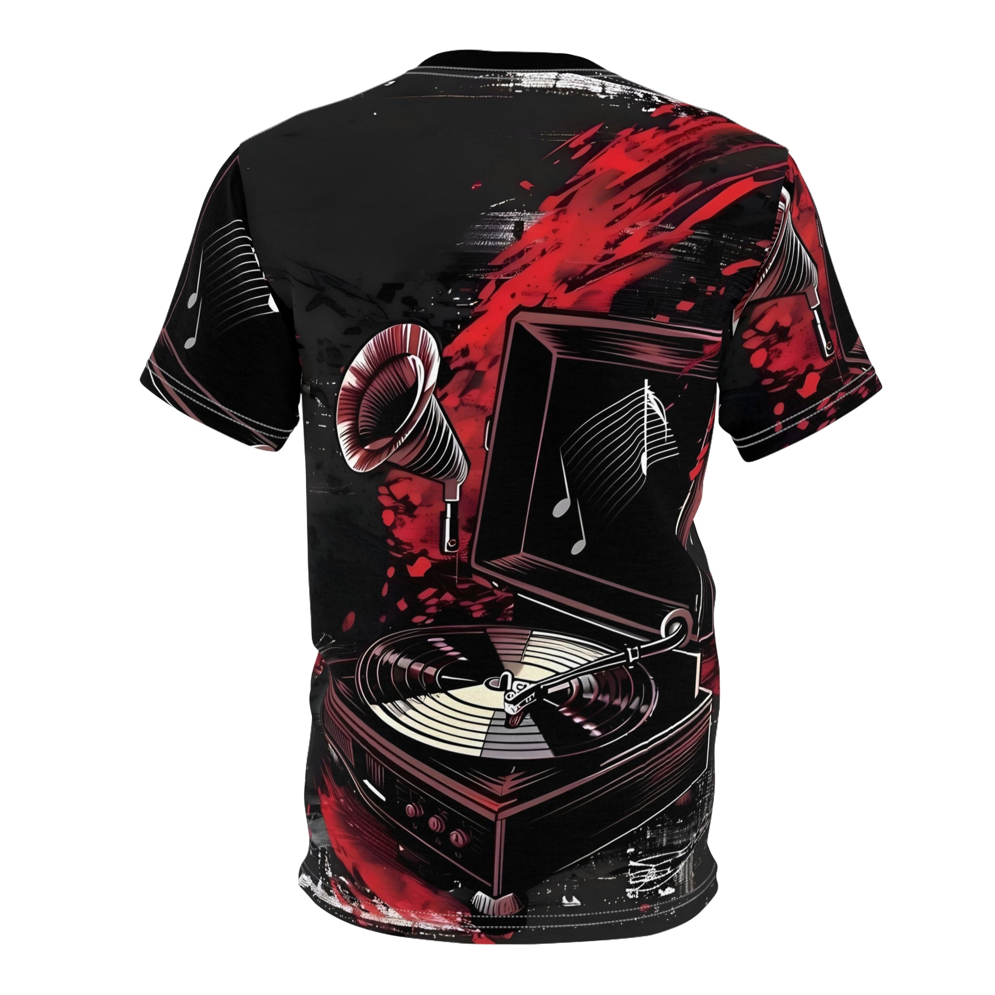 R&RH Musical Player Unisex Black Tee - Edgy  Graphic T-Shirt