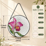 Rich and Rich WanderGlow Amazonian Orchid Stained Glass Suncatcher  11.8inch