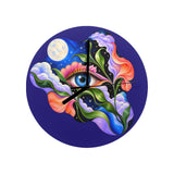 Art O'clock Surreal Celestial Floral Eye Wall Clock By Rich and Rich