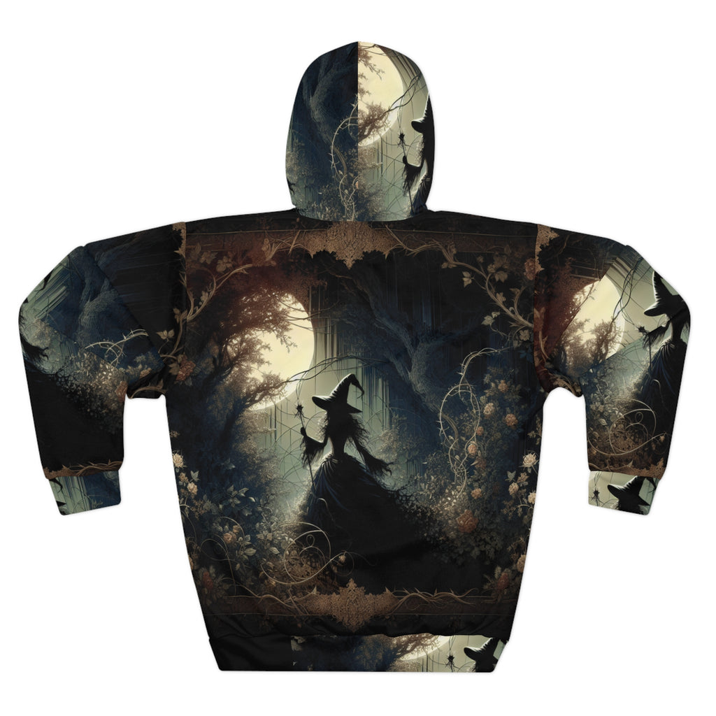 Mystical Witch Pullover Hoodie, Cozy Spellbinding Apparel, Perfect for Halloween, Witchy Vibes, Outdoor Adventures, Gift for Magic Lovers