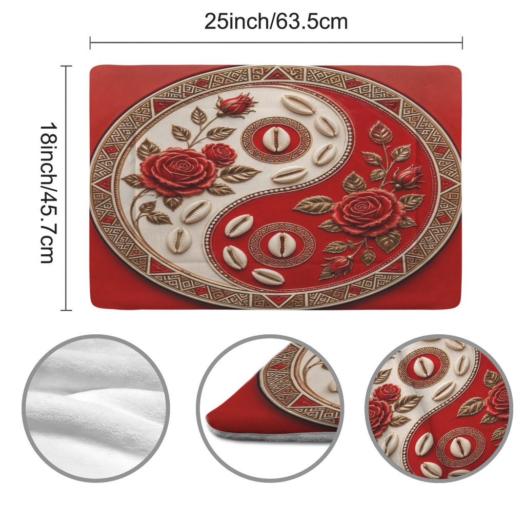 Rich and Rich Tribal Elegance Yin-Yang Pet Mat Pet Mat 25x18inch